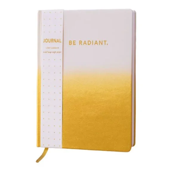 Be Radiant Gold Ombre Flexibound Journal Heavyweight Ruled Paper NEW - Picture 2 of 4
